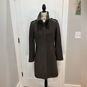 Cole Haan Dark Green Wool Coat